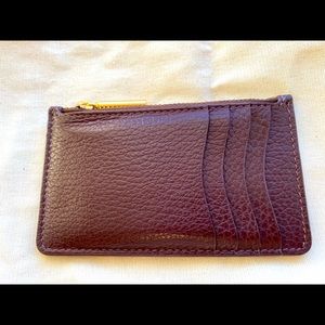 Cuyana Burgandy Zip Cardholder